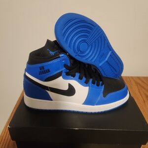 Jordan Kids Sneakers in Blue, Black, and White